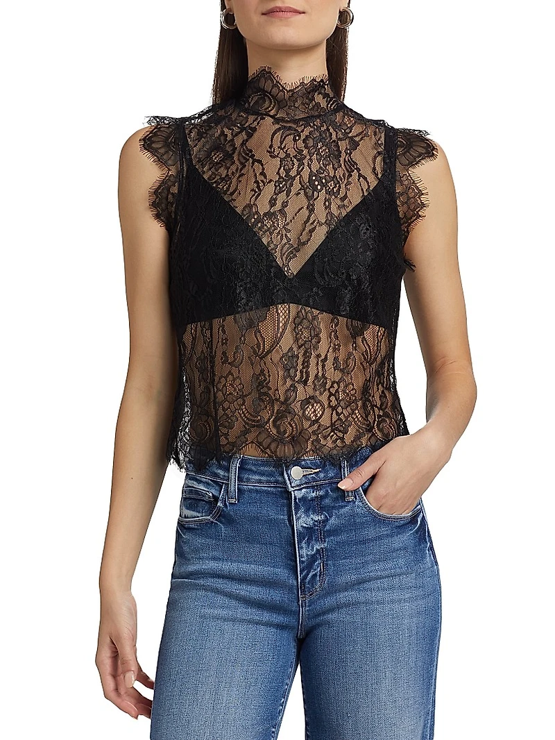 Tours Lace Sleeveless Top