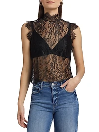 Tours Lace Sleeveless Top