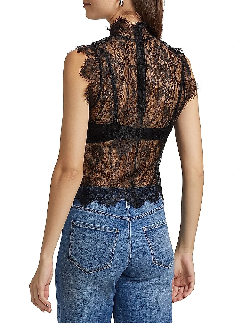 Tours Lace Sleeveless Top