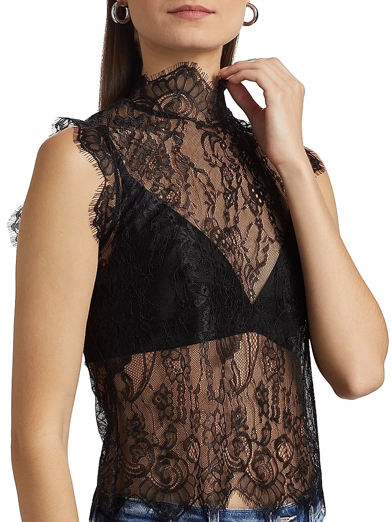 Tours Lace Sleeveless Top