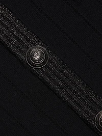 Anissa Metallic Knit Button Minidress