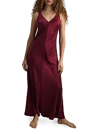 Washable Silk Maxi Bias Dress