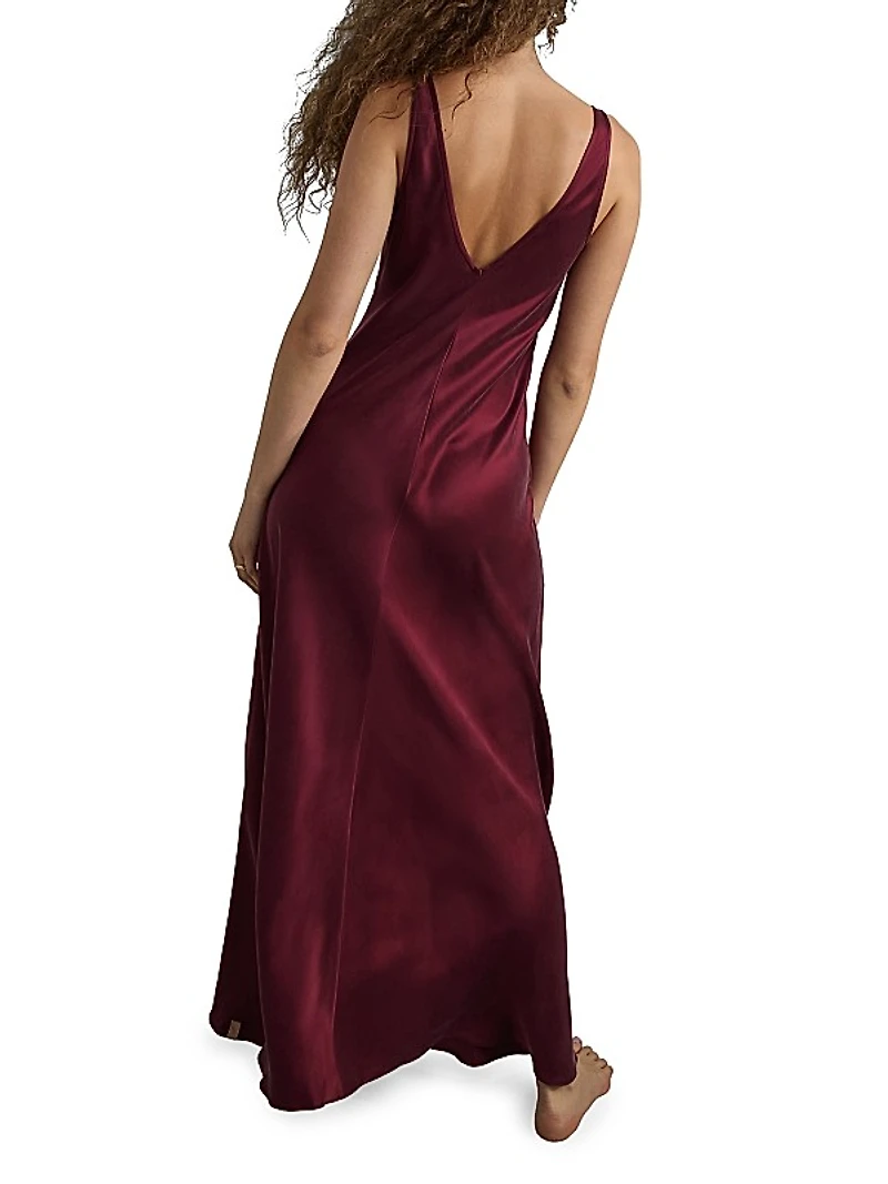 Washable Silk Maxi Bias Dress