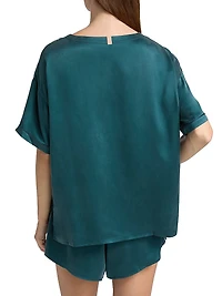 Washable Silk Short Pajamas