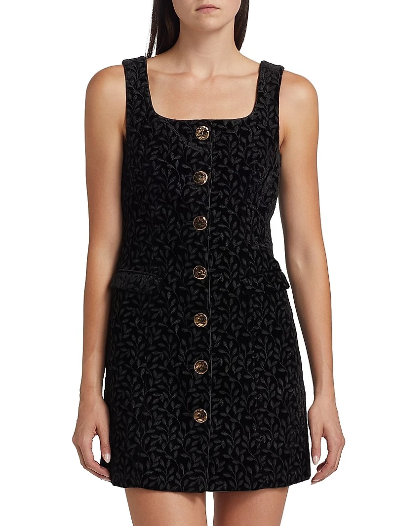Mika Floral Velvet Minidress