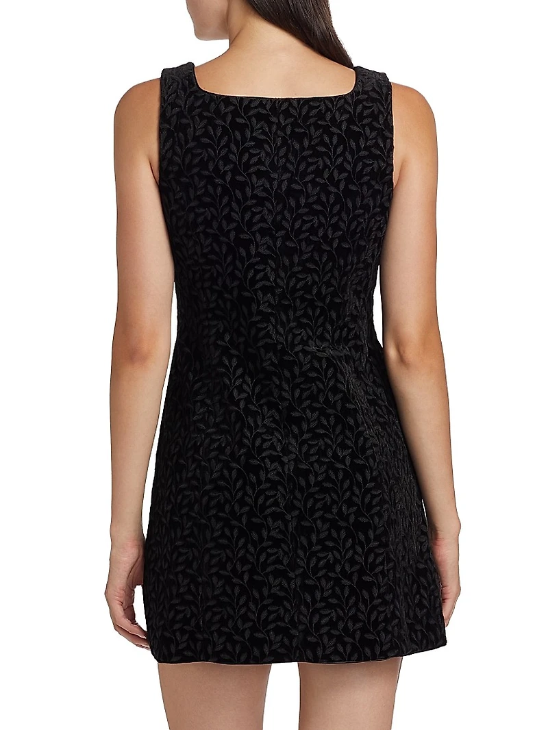 Mika Floral Velvet Minidress