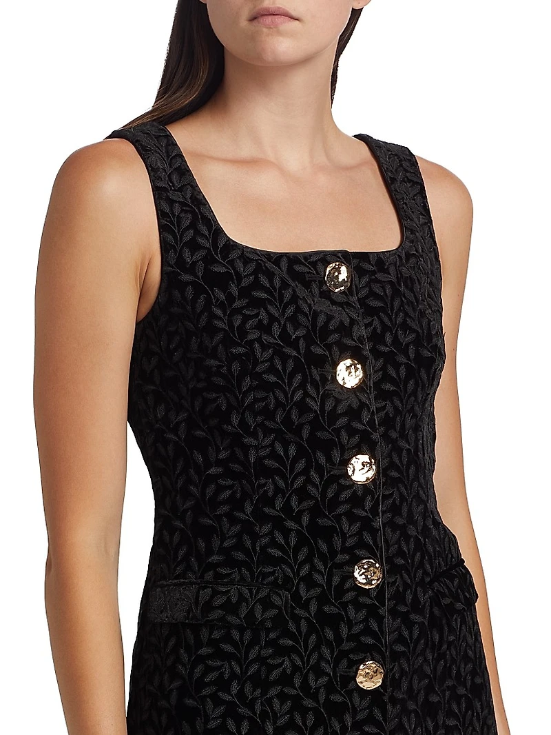 Mika Floral Velvet Minidress