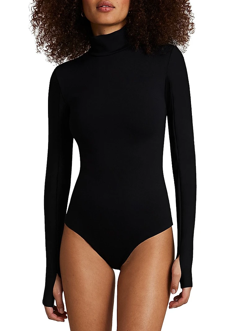 Neoprene Turtleneck Bodysuit