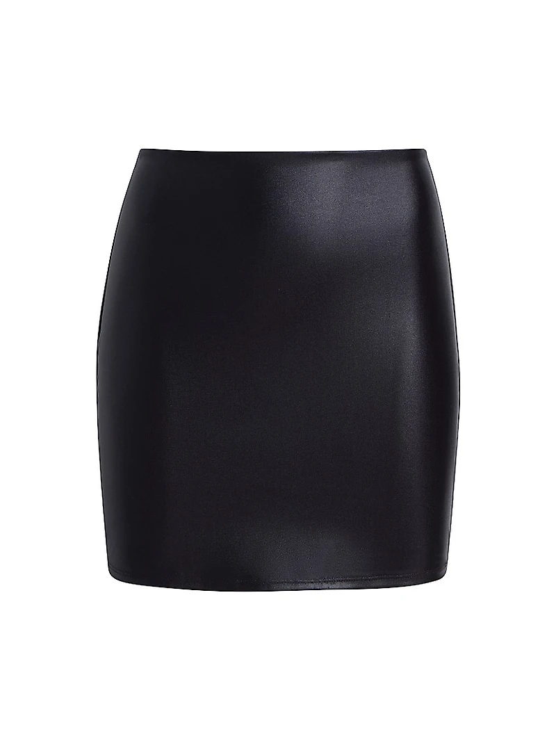 Matte Metallic Micro Miniskirt