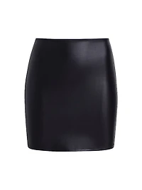 Matte Metallic Micro Miniskirt