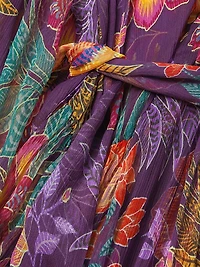 Ashlee Floral Silk Tiered Maxi Dress