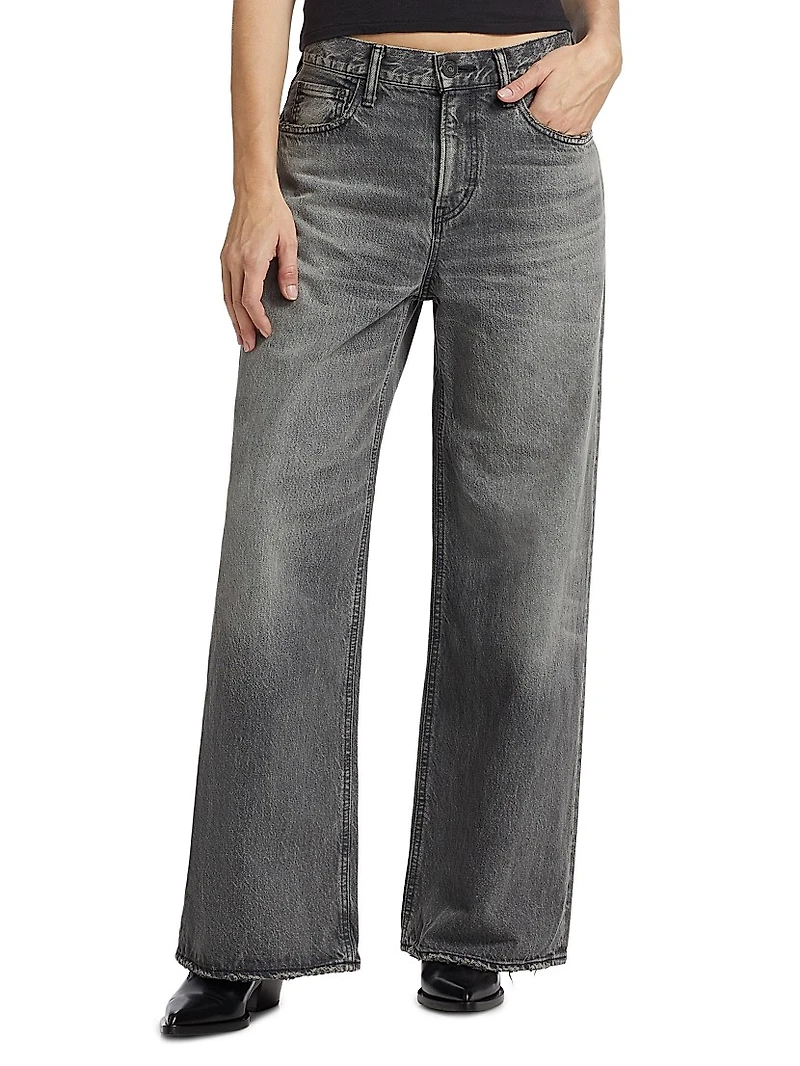 Elmont Super Wide Mid-Rise Jeans