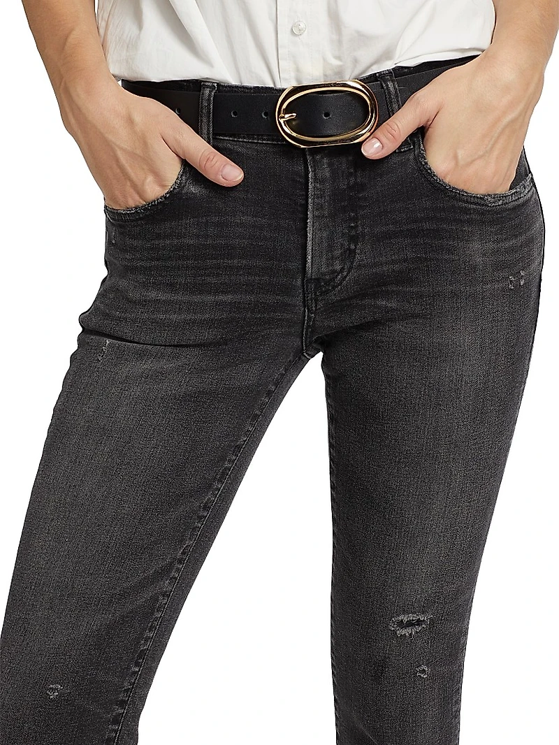 Belver Coated Mid-Rise Skinny Jeans