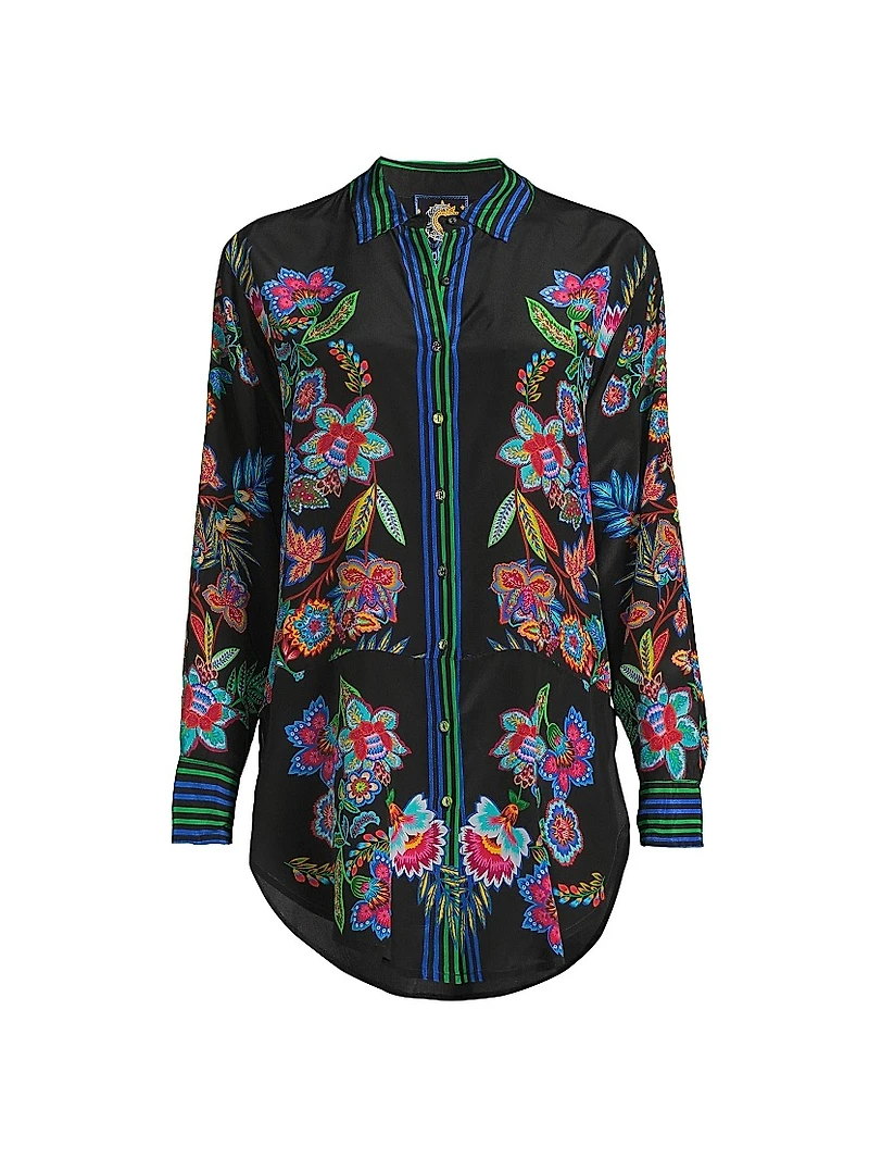 Pujha Edgelong Silk Tunic