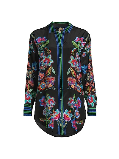 Pujha Edgelong Silk Tunic