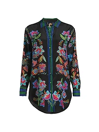 Pujha Edgelong Silk Tunic