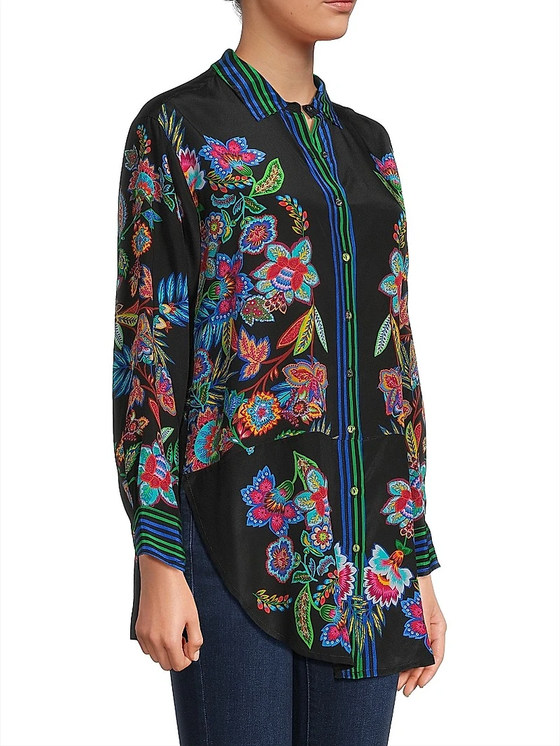 Pujha Edgelong Silk Tunic