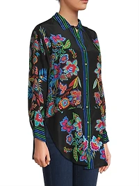 Pujha Edgelong Silk Tunic