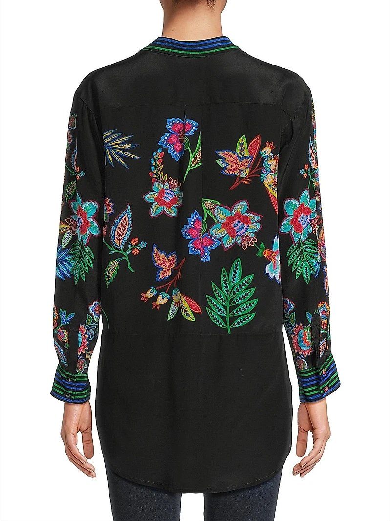 Pujha Edgelong Silk Tunic