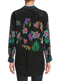 Pujha Edgelong Silk Tunic