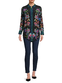 Pujha Edgelong Silk Tunic