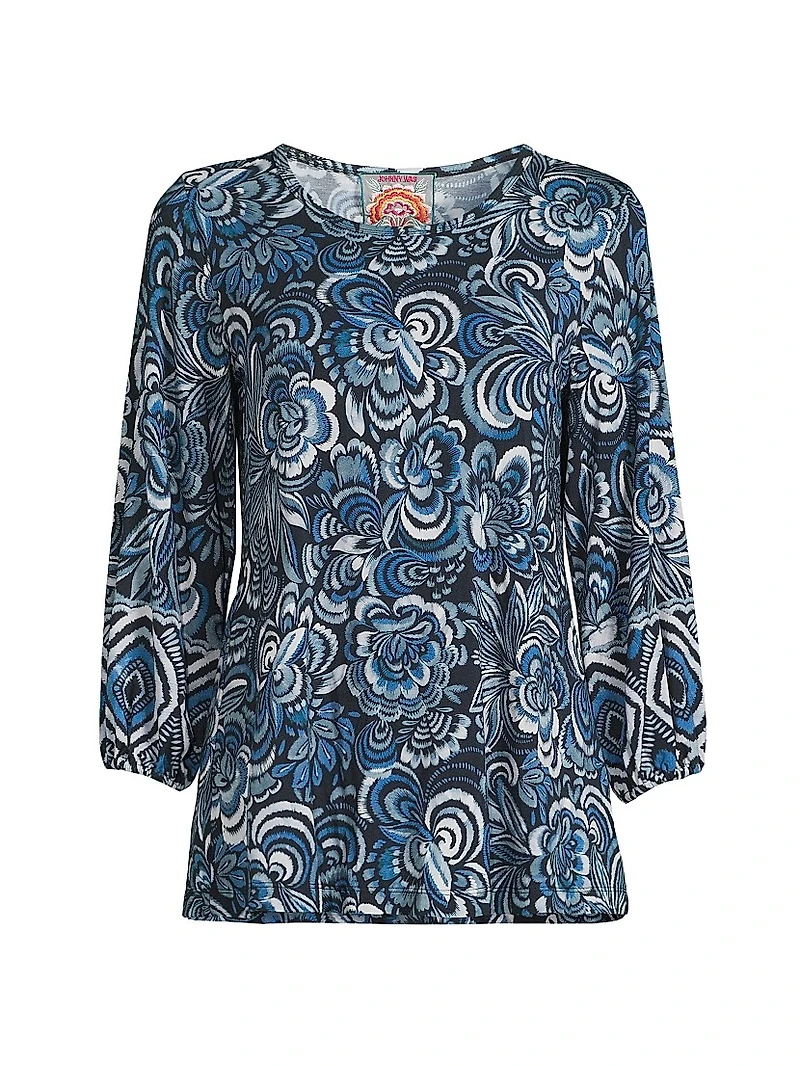 The Janie Favorite Puff-Sleeve Knit Shirt