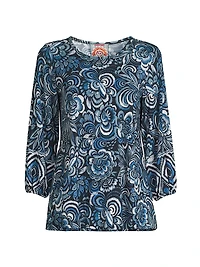 The Janie Favorite Puff-Sleeve Knit Shirt