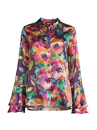 Elektra Flounce-Sleeve Shirt