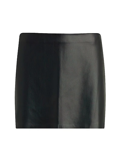 Faux Leather Pencil Miniskirt