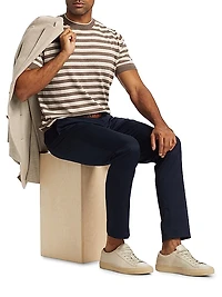 COLLECTION Striped Cotton Knit Crewneck T-Shirt