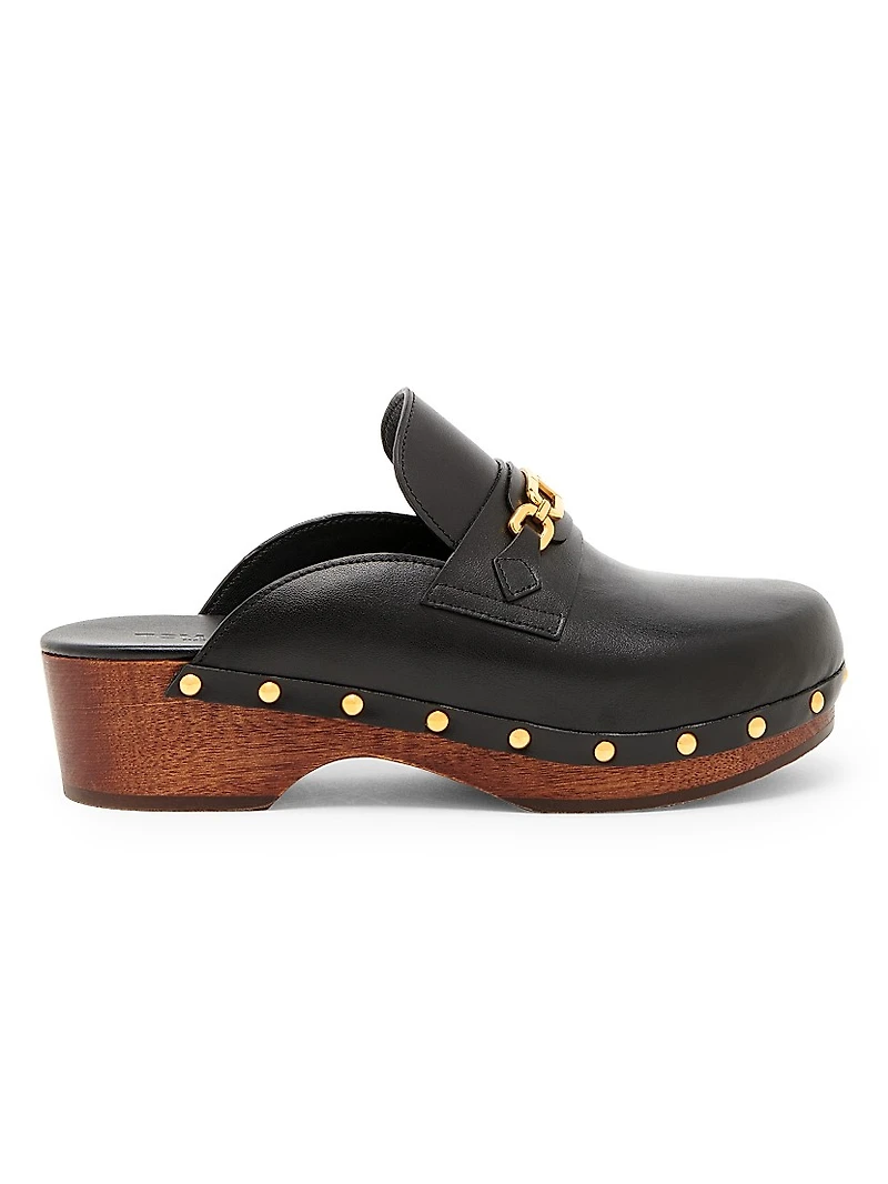 40MM Leather Clogs