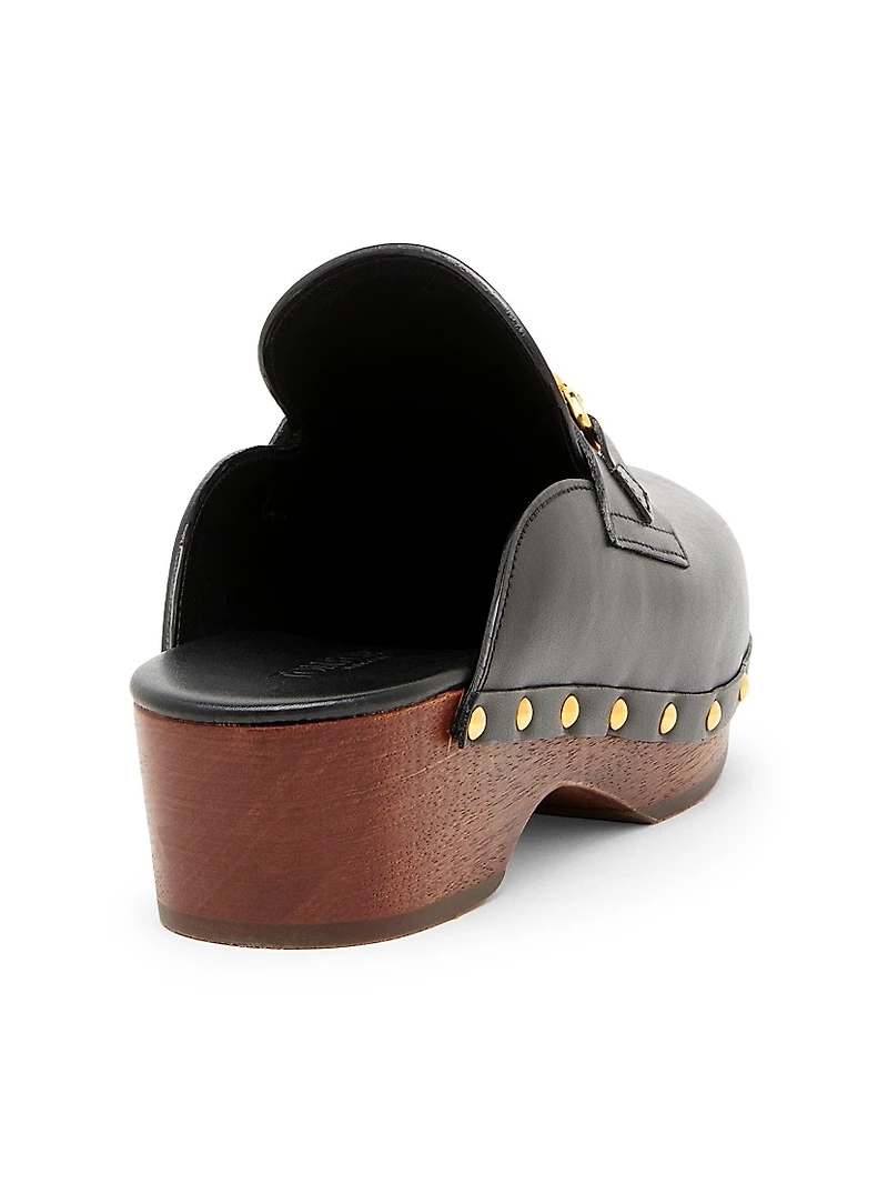 40MM Leather Clogs