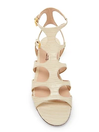 Tejus Printed Leather Sandals