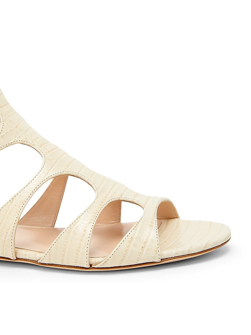Tejus Printed Leather Sandals