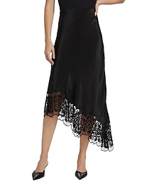 Mellado Ollie Lace-Hem Midi-Skirt