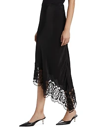 Mellado Ollie Lace-Hem Midi-Skirt
