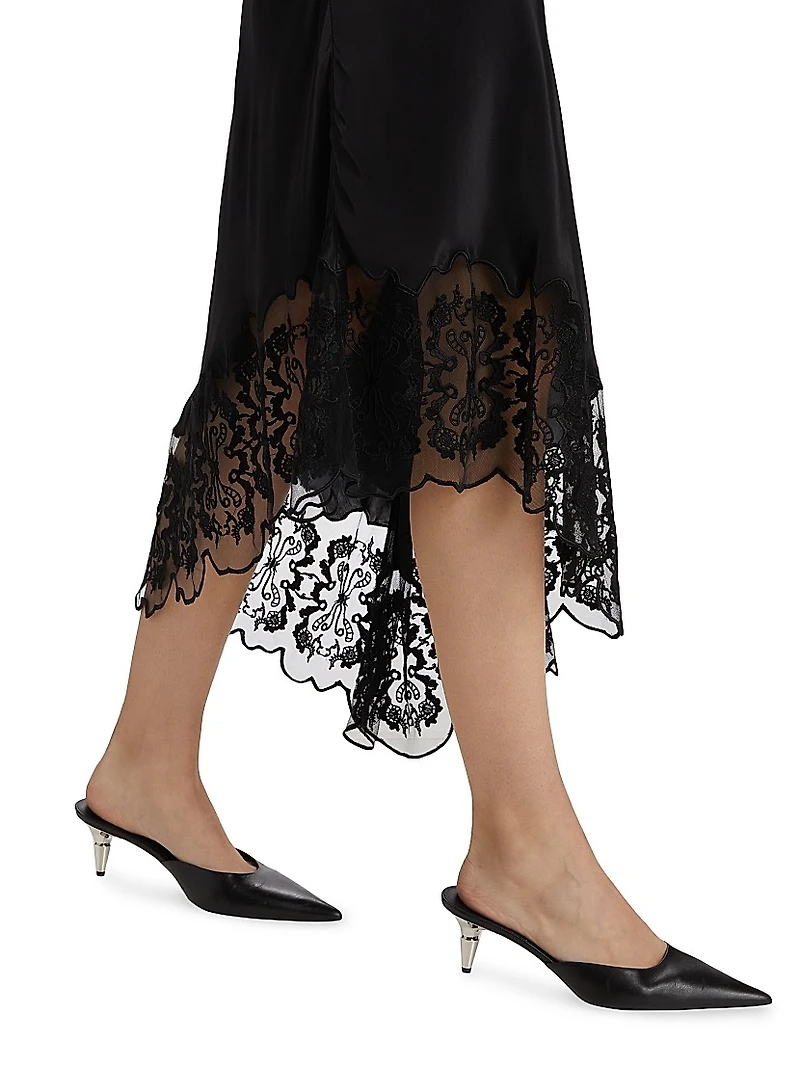 Mellado Ollie Lace-Hem Midi-Skirt