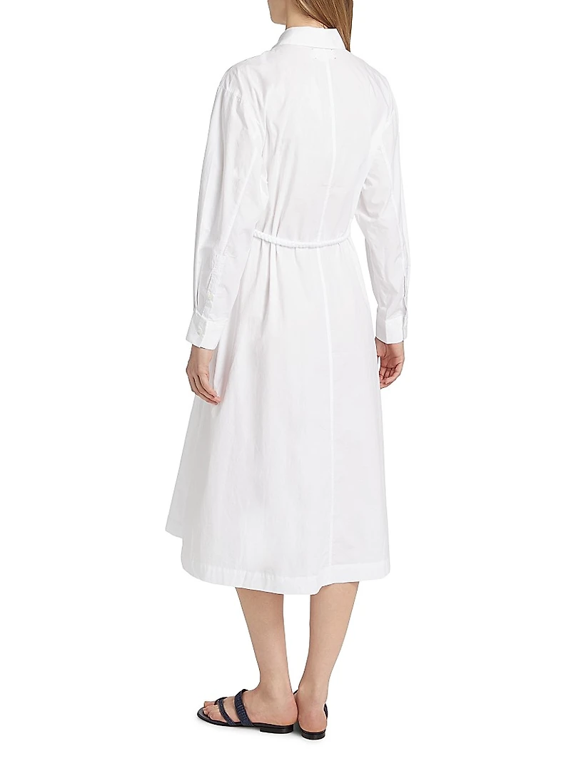 Katia Cotton Poplin Tie-Waist Midi-Dress