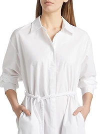 Katia Cotton Poplin Tie-Waist Midi-Dress