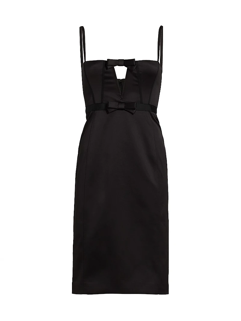 Carmen Knee-Length Satin Dress