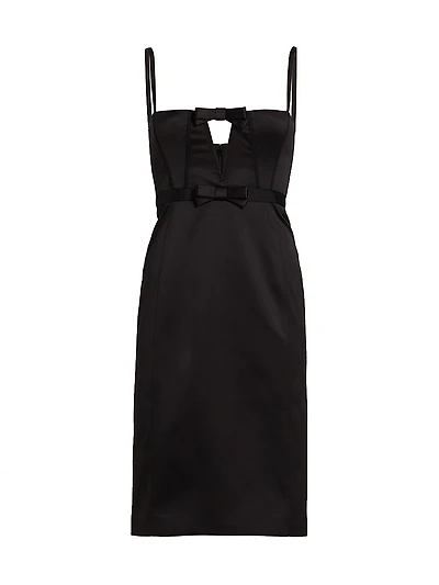 Carmen Knee-Length Satin Dress