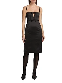 Carmen Knee-Length Satin Dress