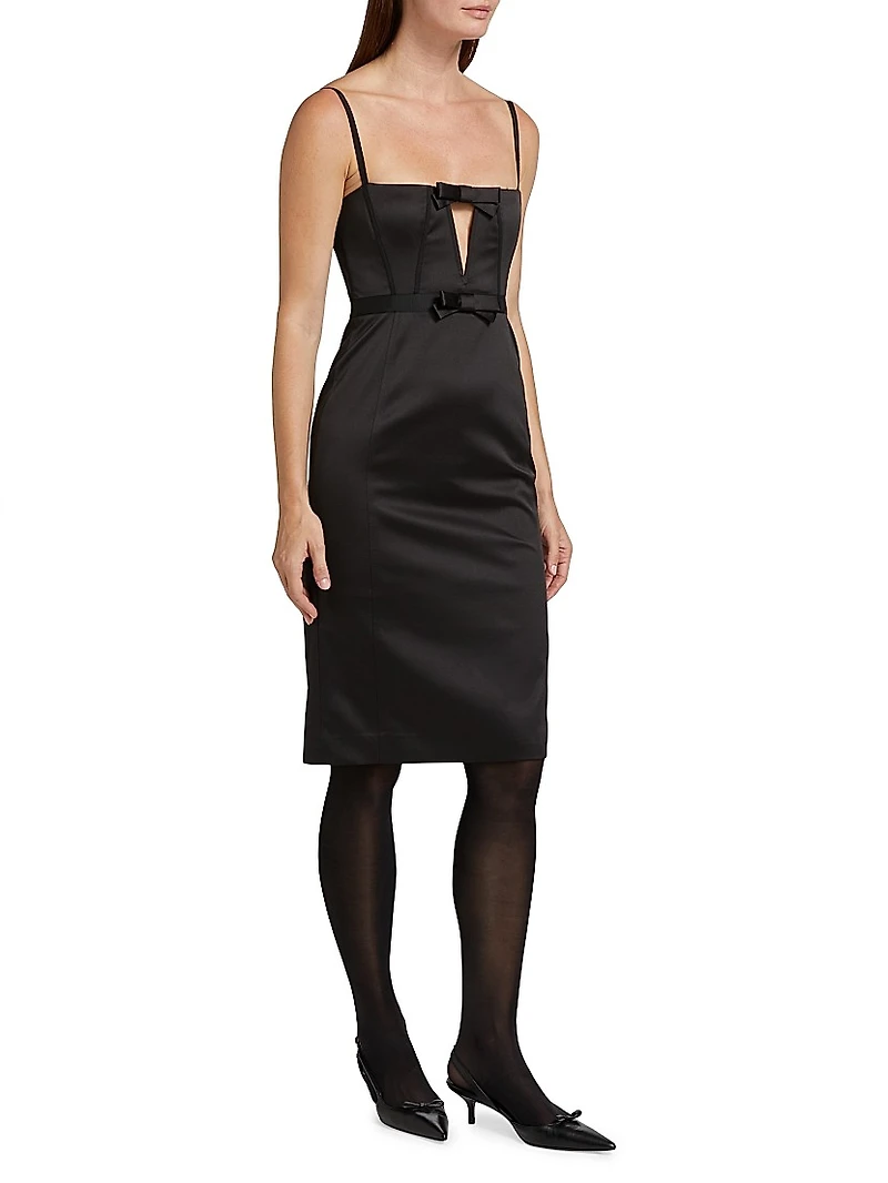 Carmen Knee-Length Satin Dress