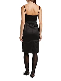 Carmen Knee-Length Satin Dress