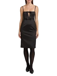 Carmen Knee-Length Satin Dress