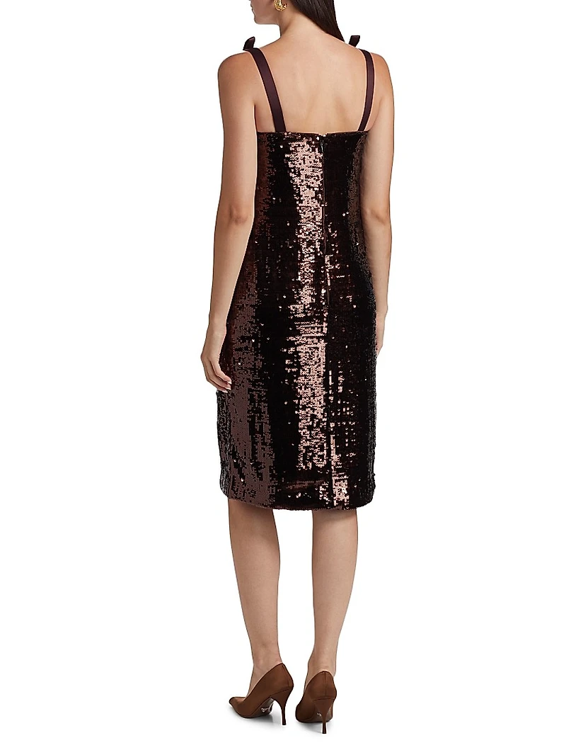 Vonna Sequined Shift Dress