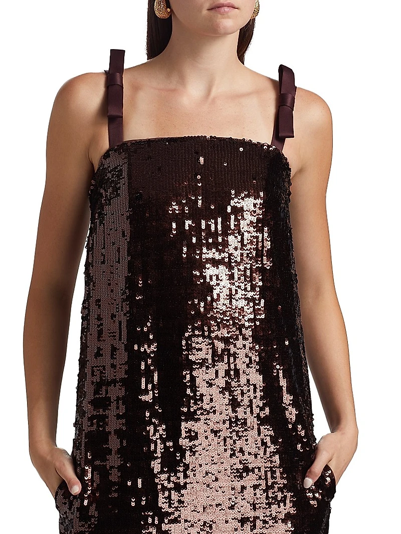 Vonna Sequined Shift Dress