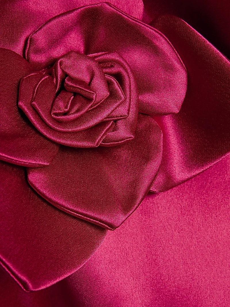 Flor Satin Button-Front Shirt