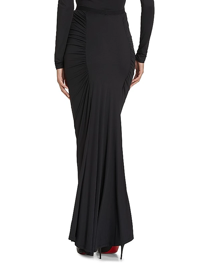 Echauffe Ruched Jersey Maxi Skirt
