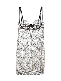 Ondule Embroidered Lace Mini Slip
